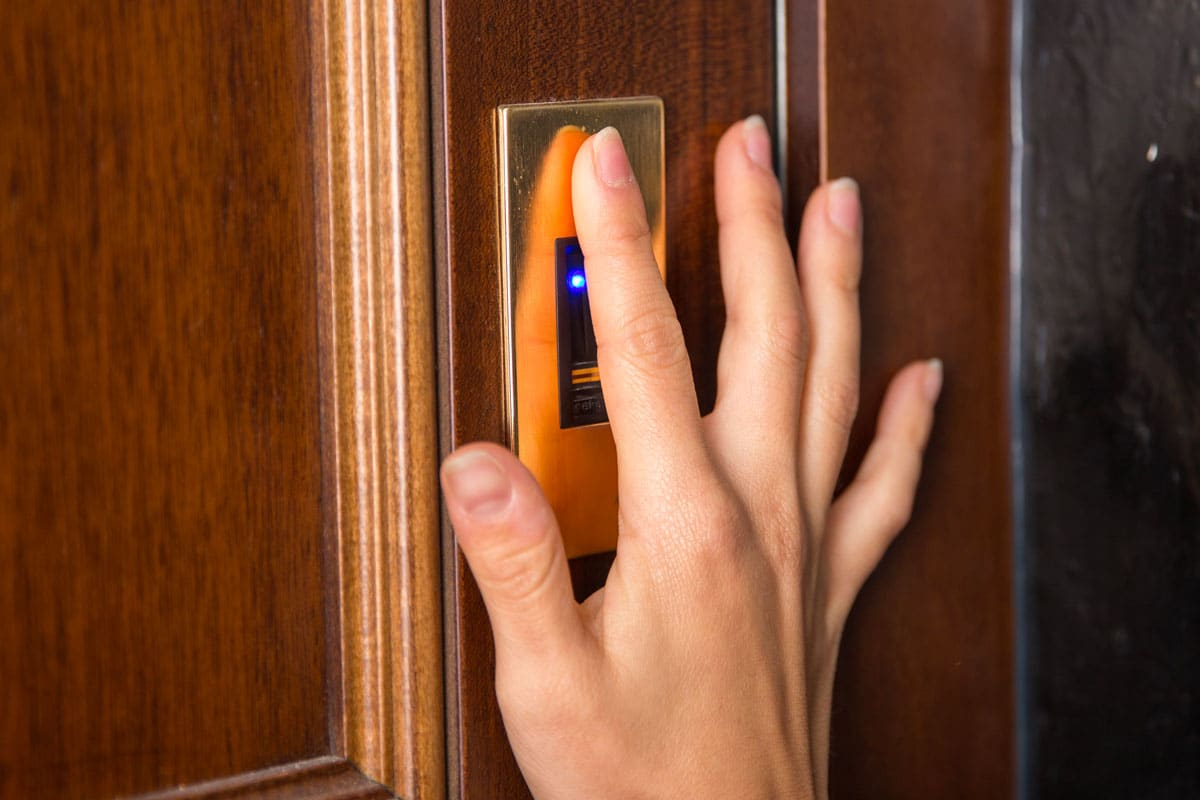biometric armoured-door lock