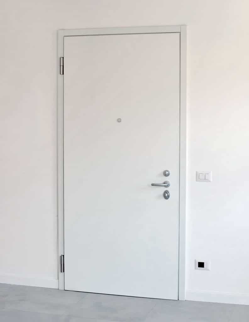 white armoured door