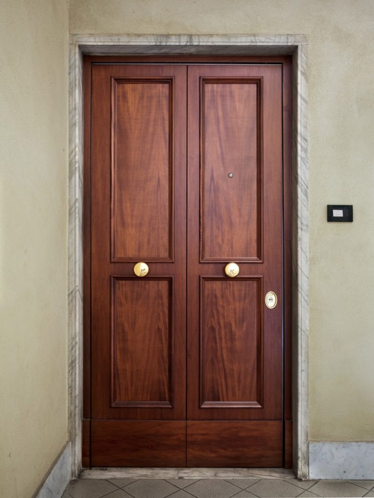 old armoured door in Genoa