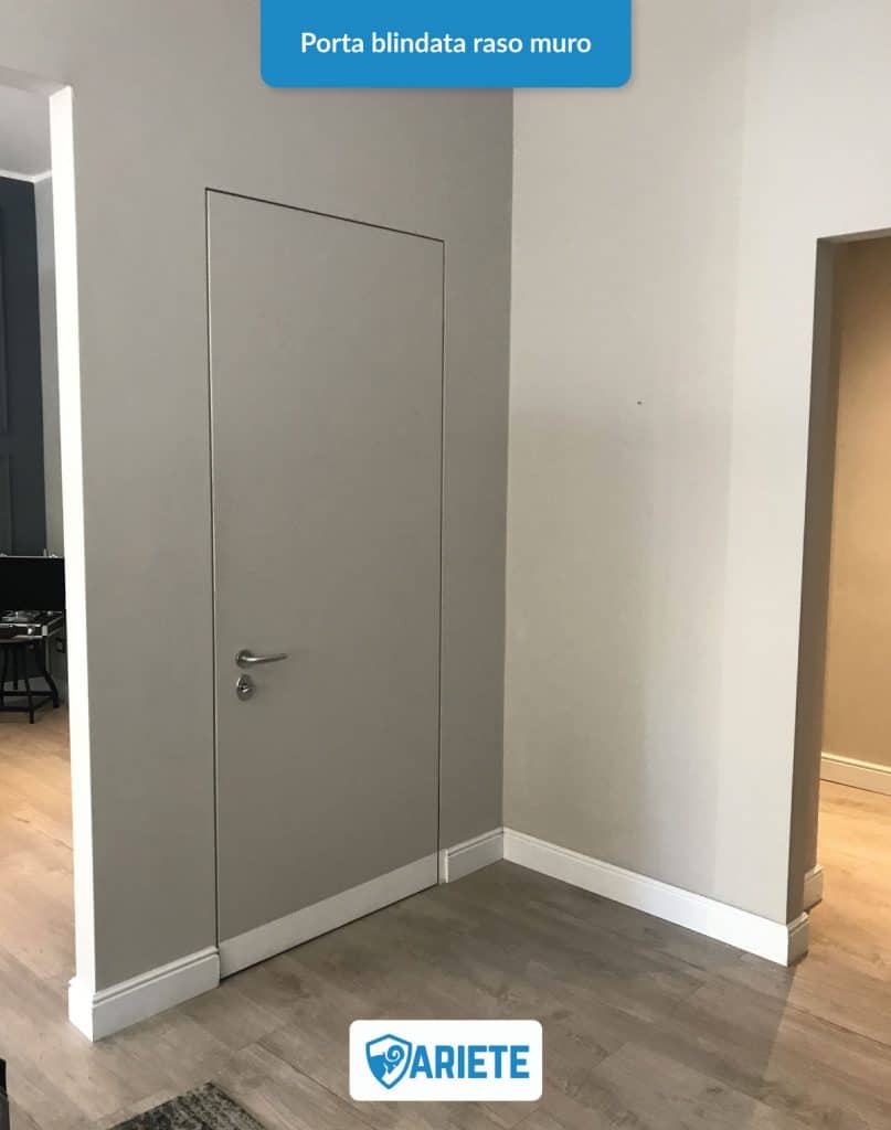 wall-recessed concealed armoured door