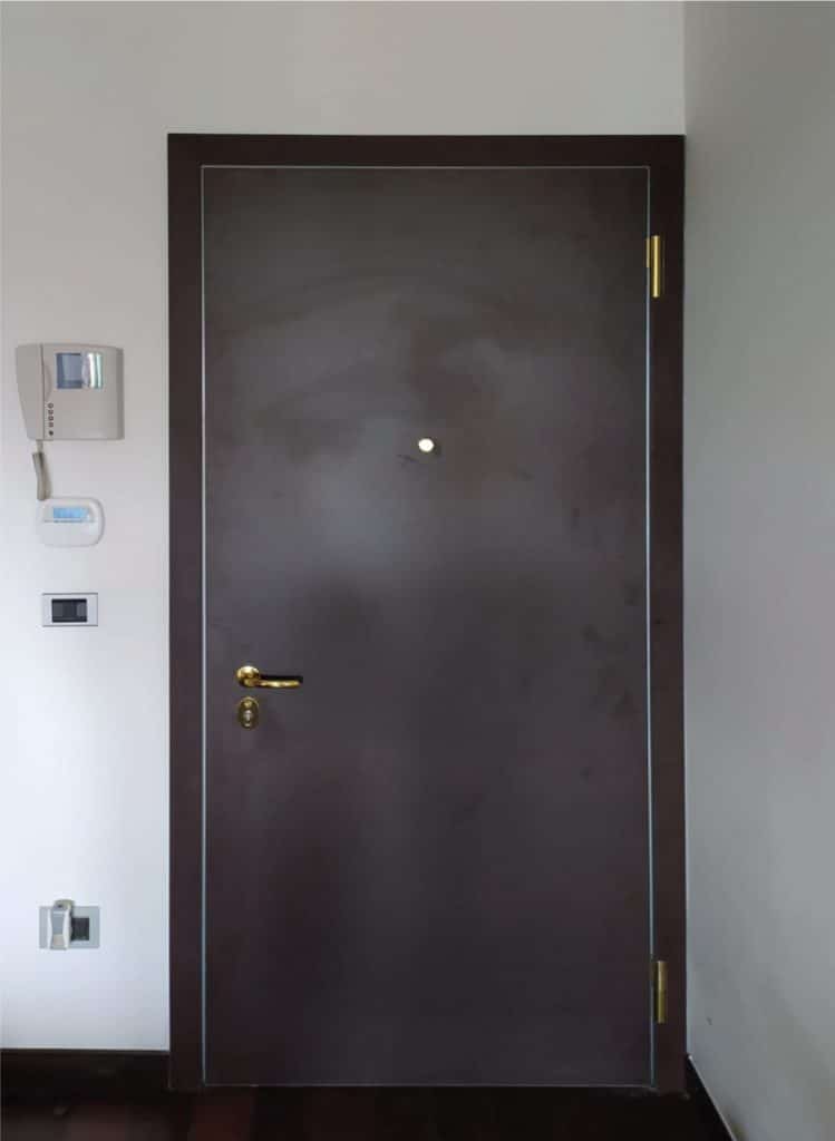 black armoured door