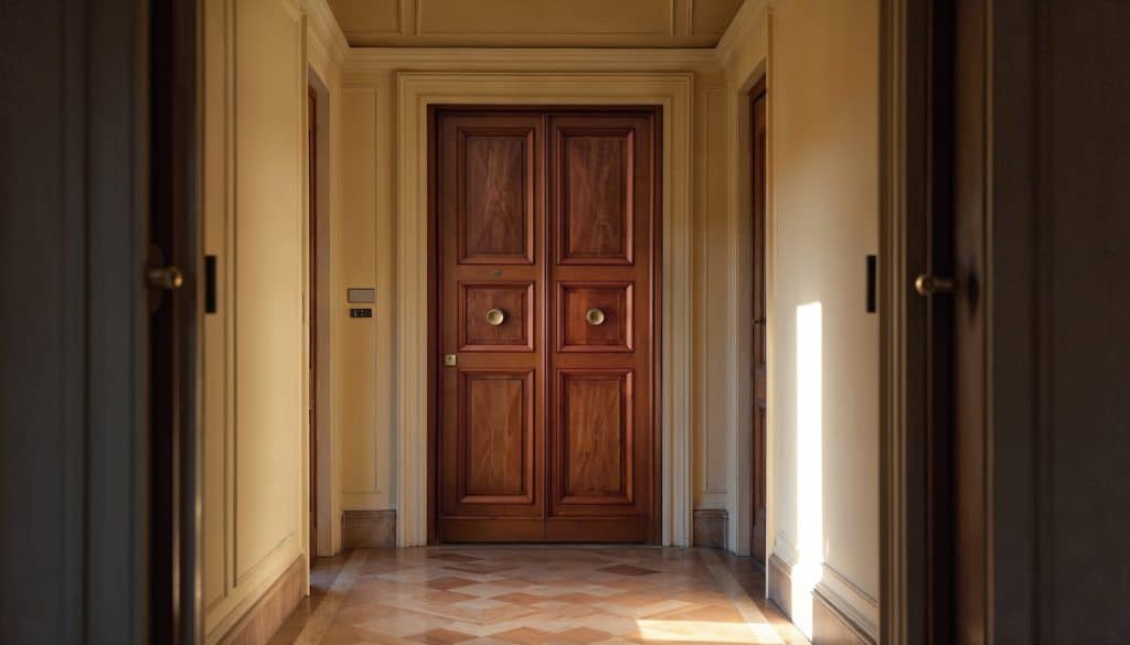 armoured door leaf