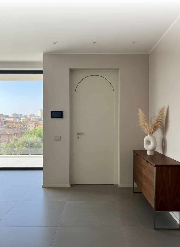 arched external armoured door