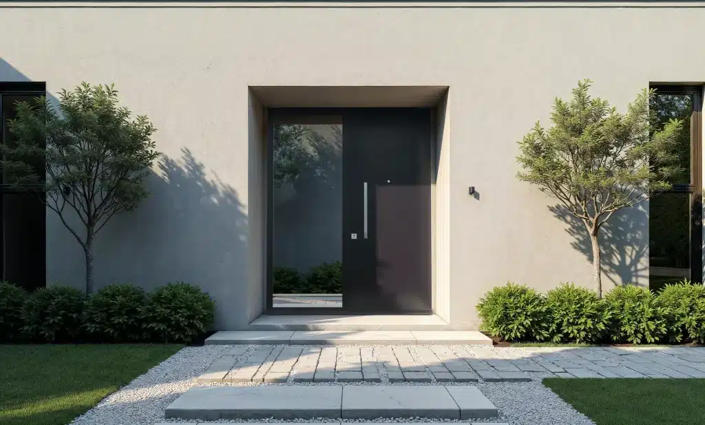 ariete armoured entrance door with glass