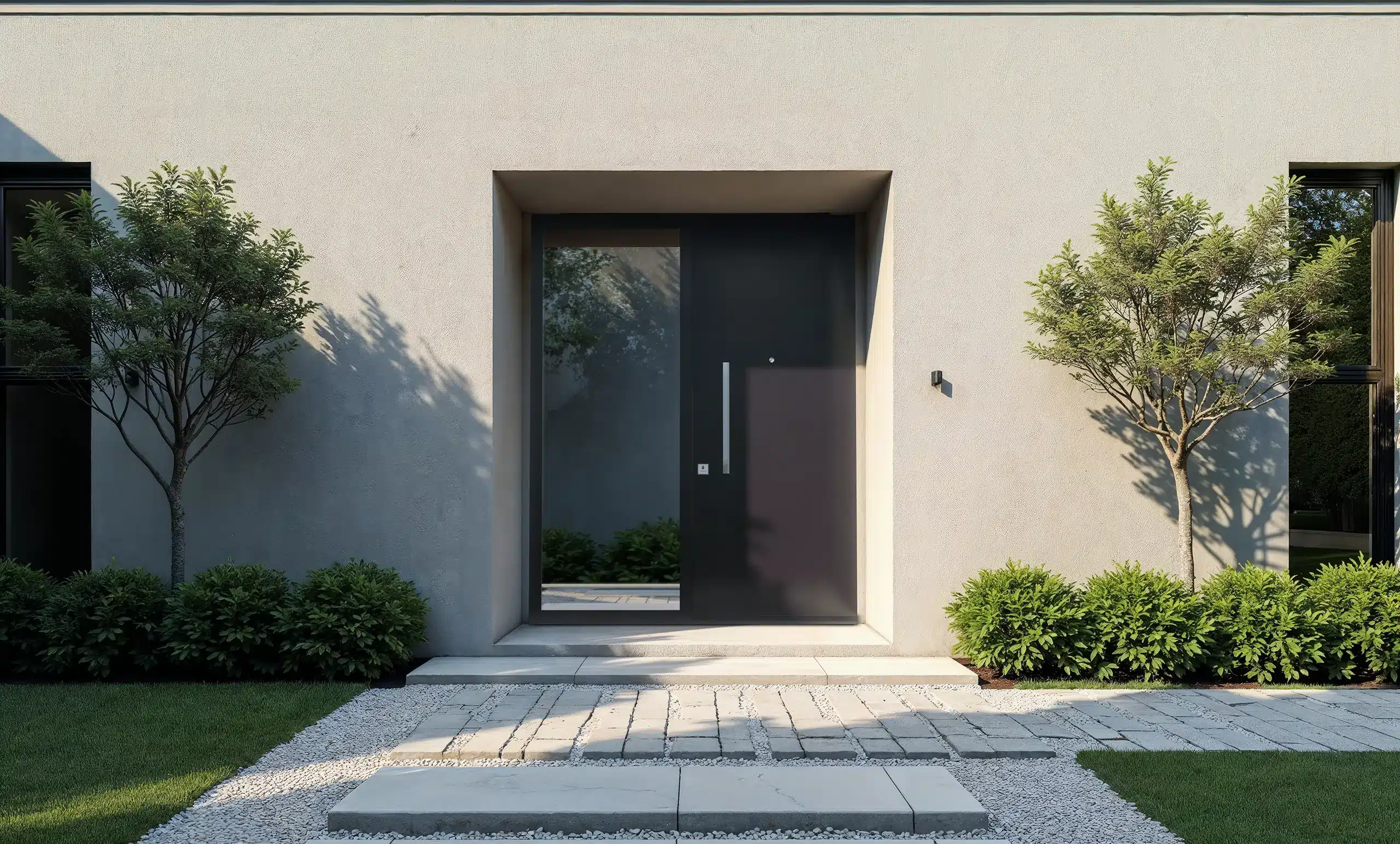 ariete armoured entrance door with glass