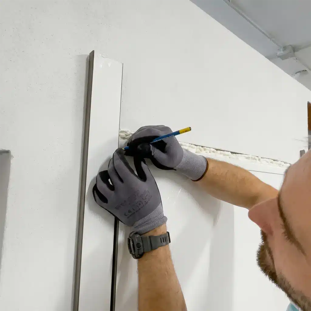 cutting armoured door architrave trims