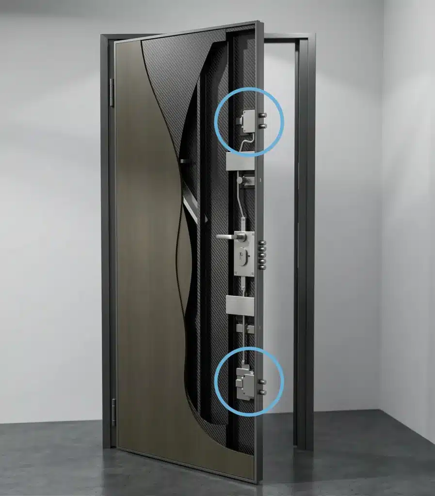 armoured door auxiliary bolts