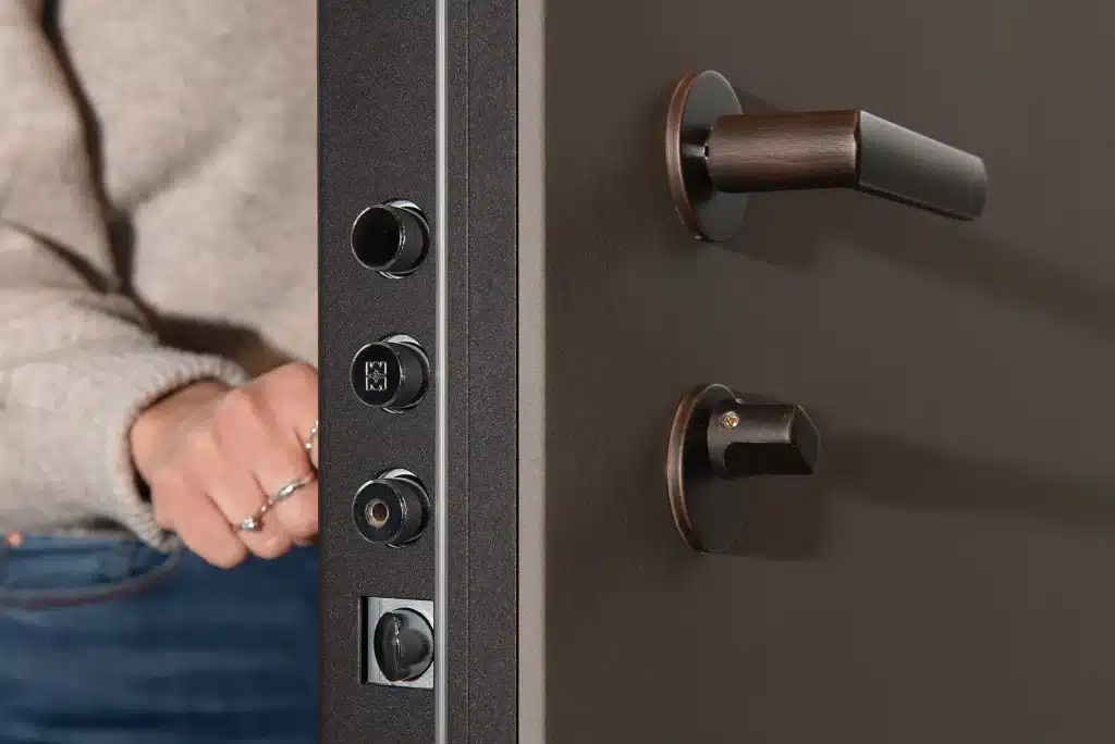 latch of an armoured door