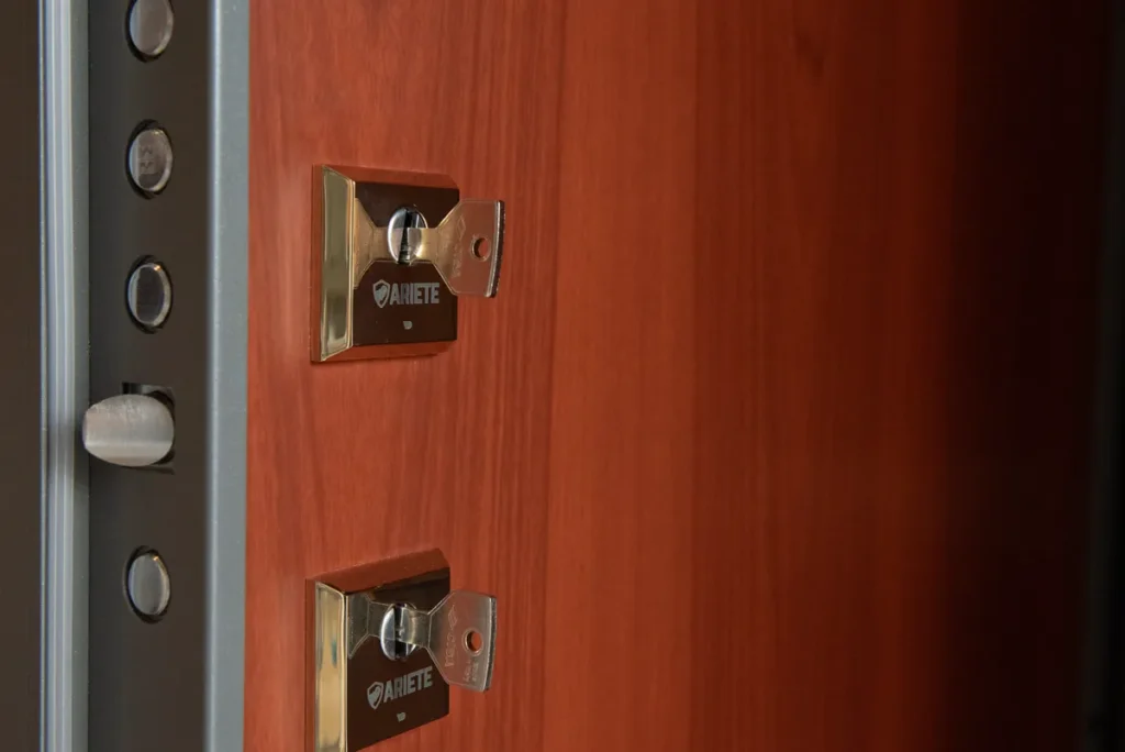 double bit lock two cylinders on an armoured door