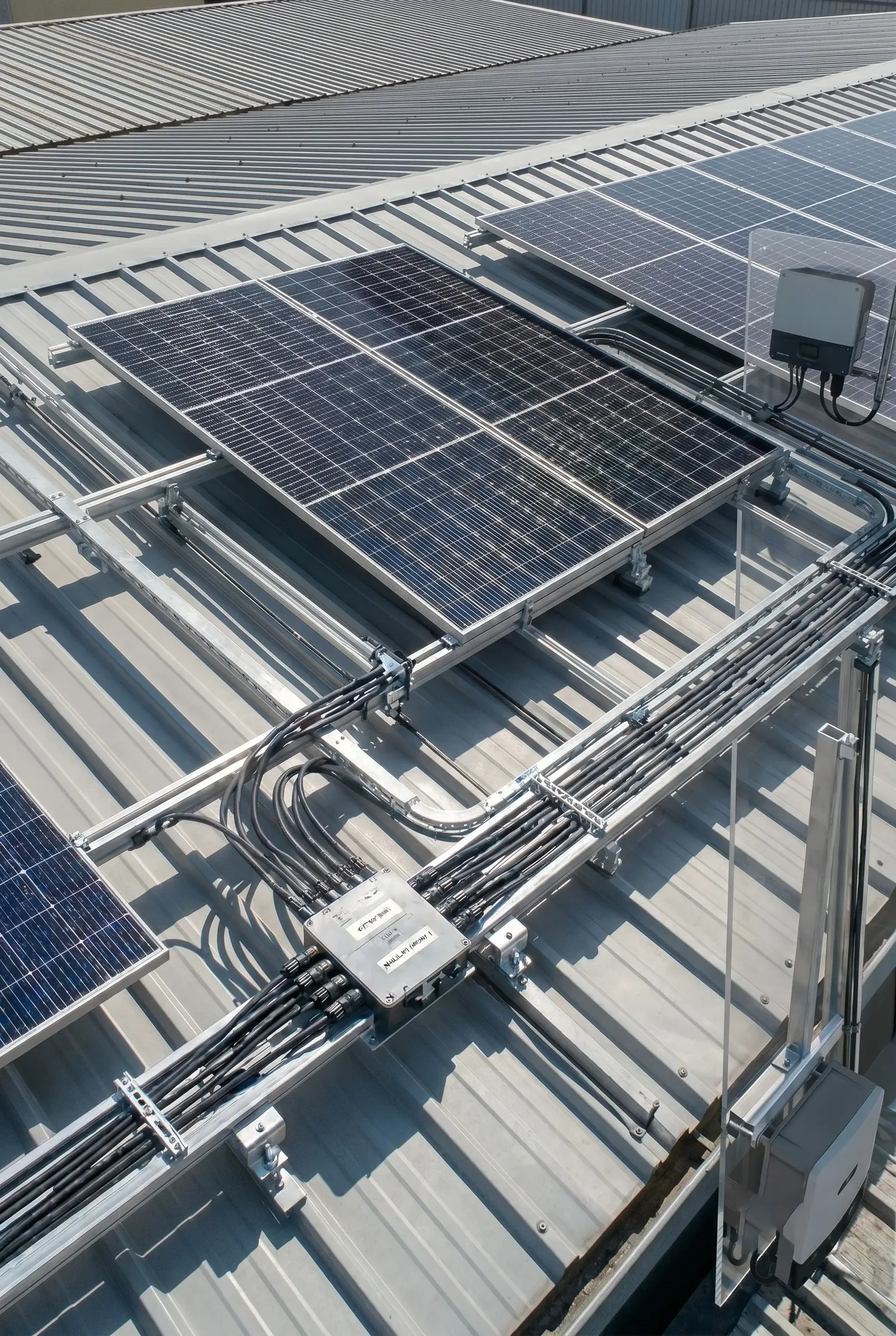 Photovoltaic system on the roof of the Ariete factory