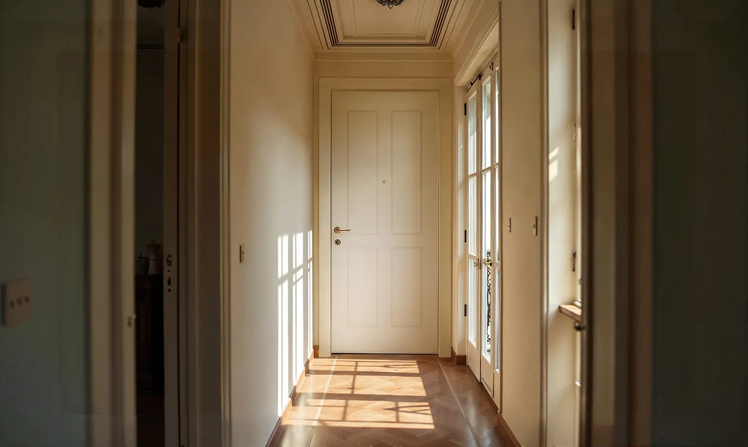 white ariete armoured entrance door