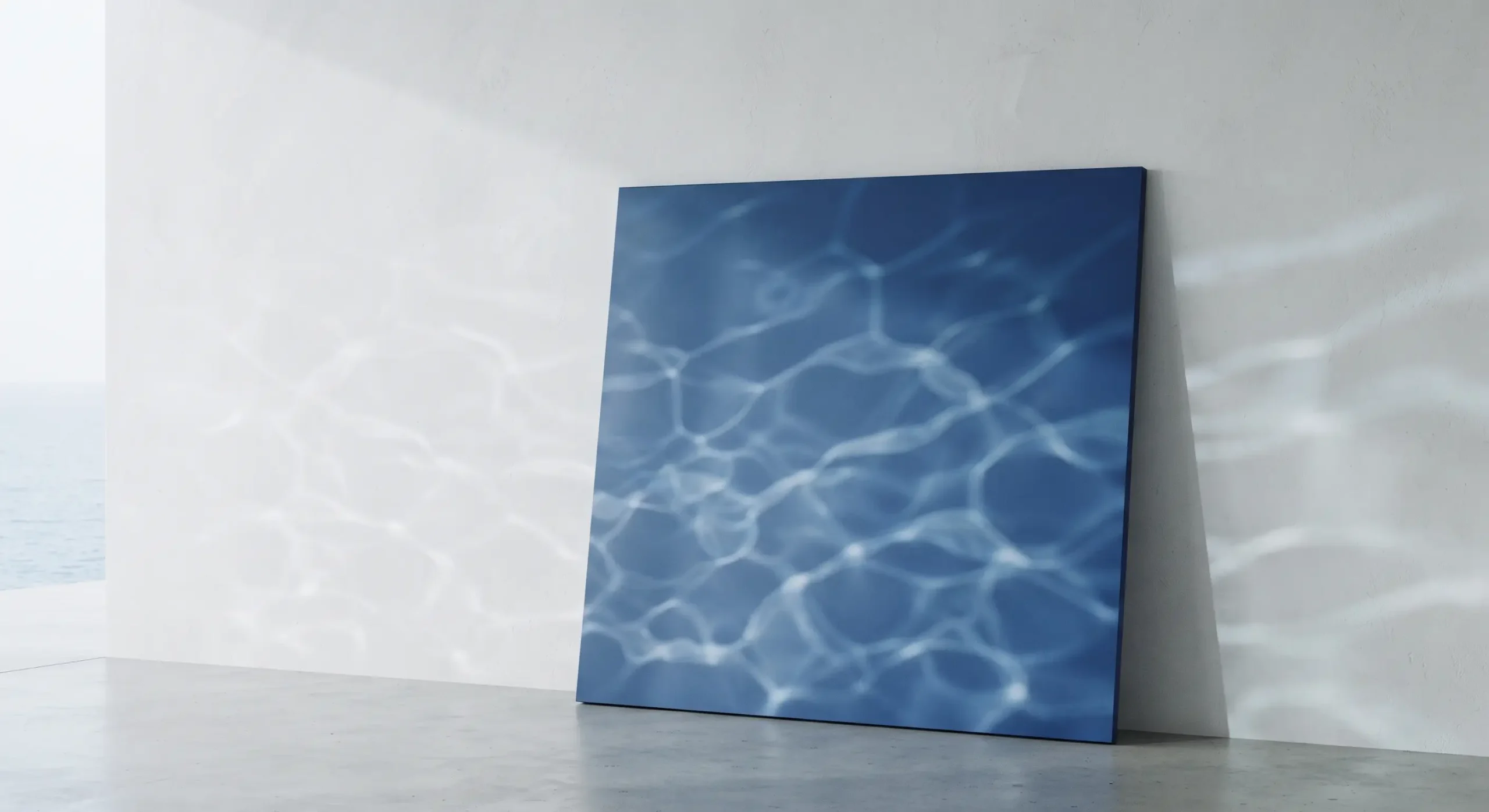 blue armoured door and natural light