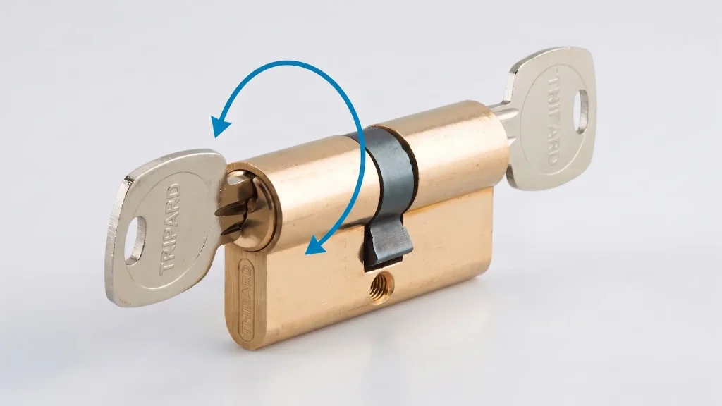 key-and-key cylinder