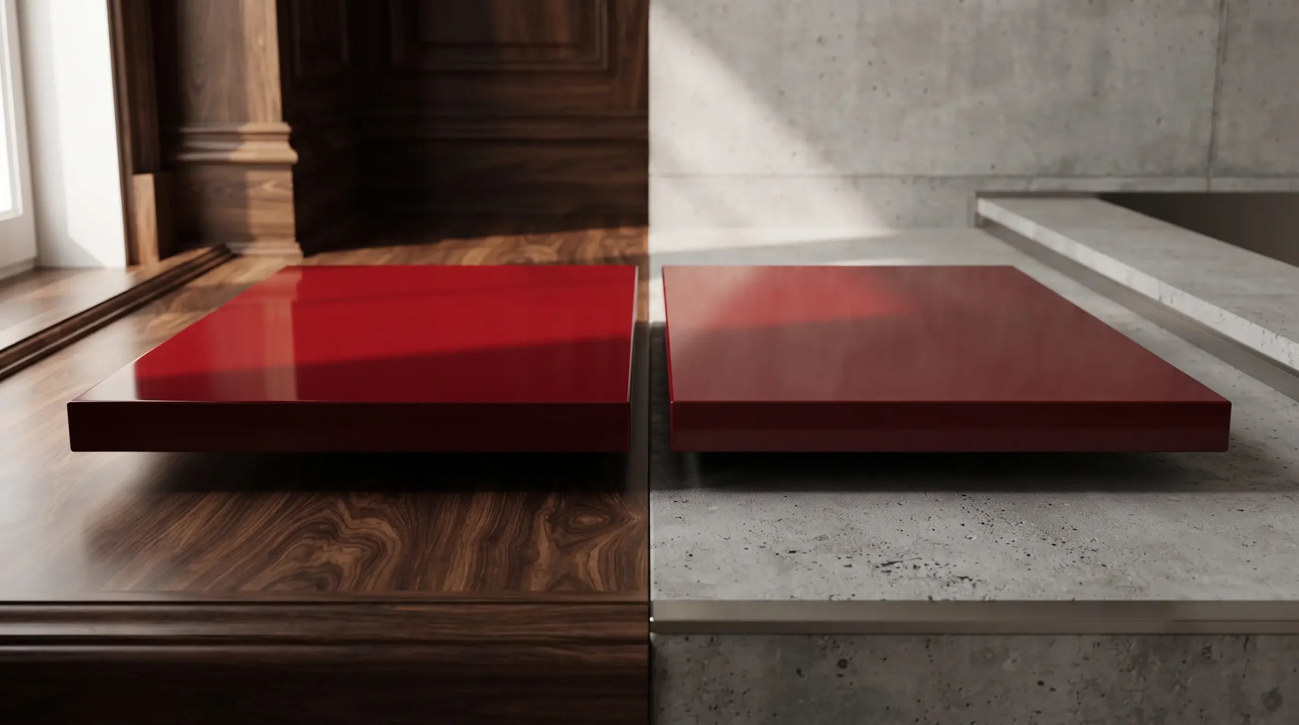 Red armoured door panels compared