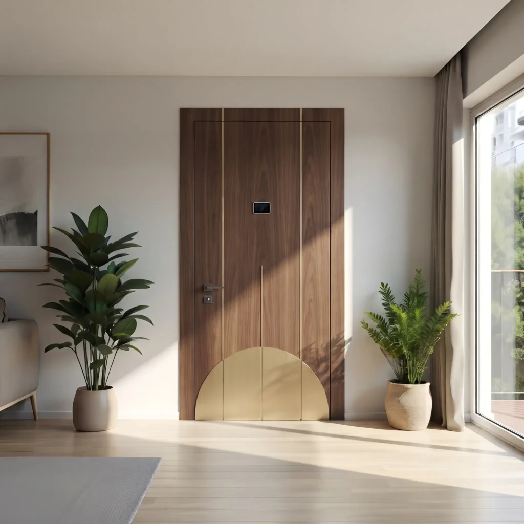 two-tone armoured door panel