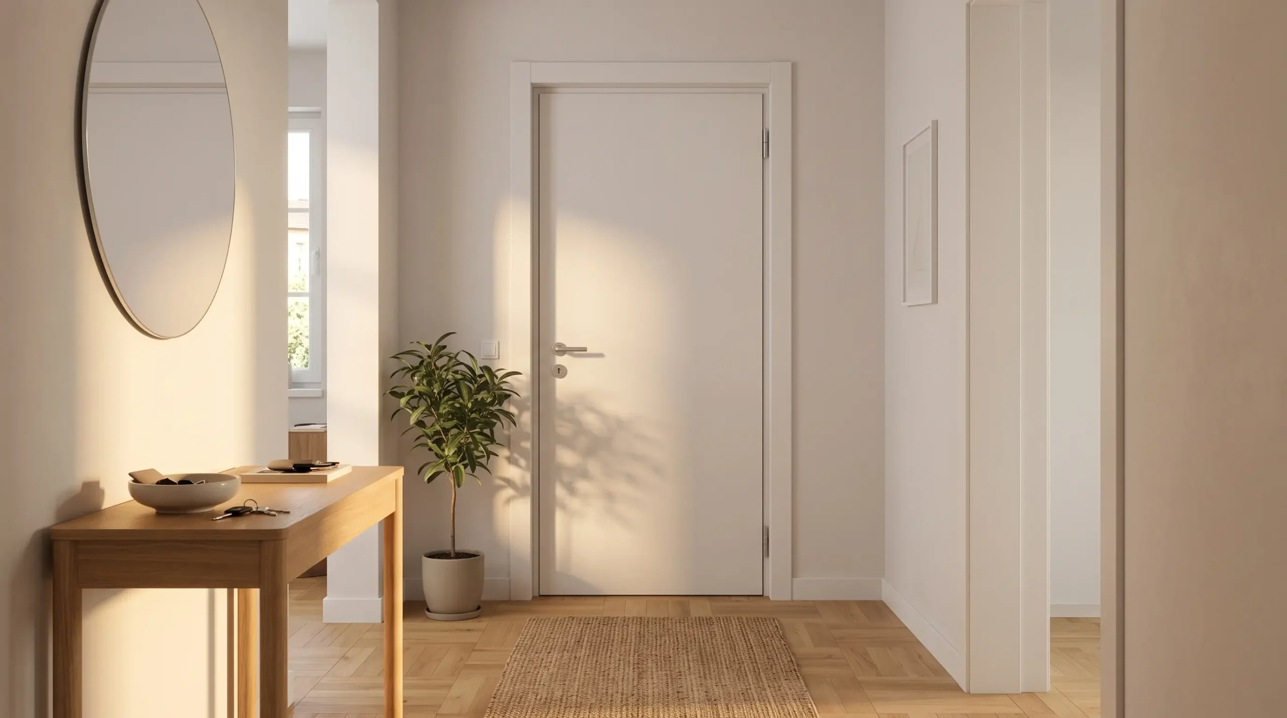 armoured door white inside and brown outside