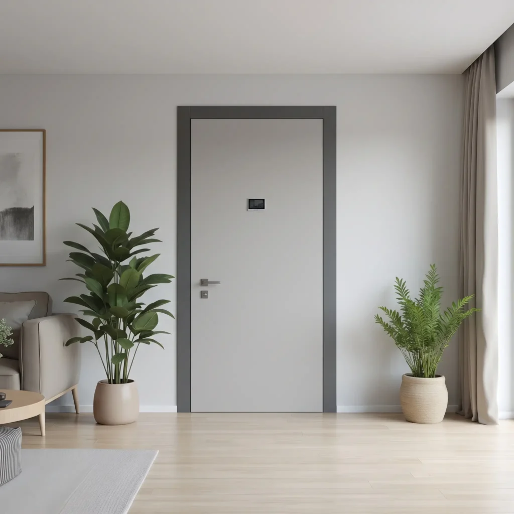 armoured door in two colours