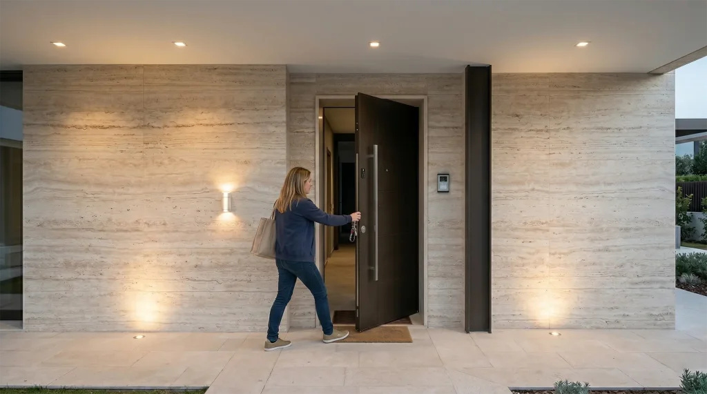 armoured door pull right