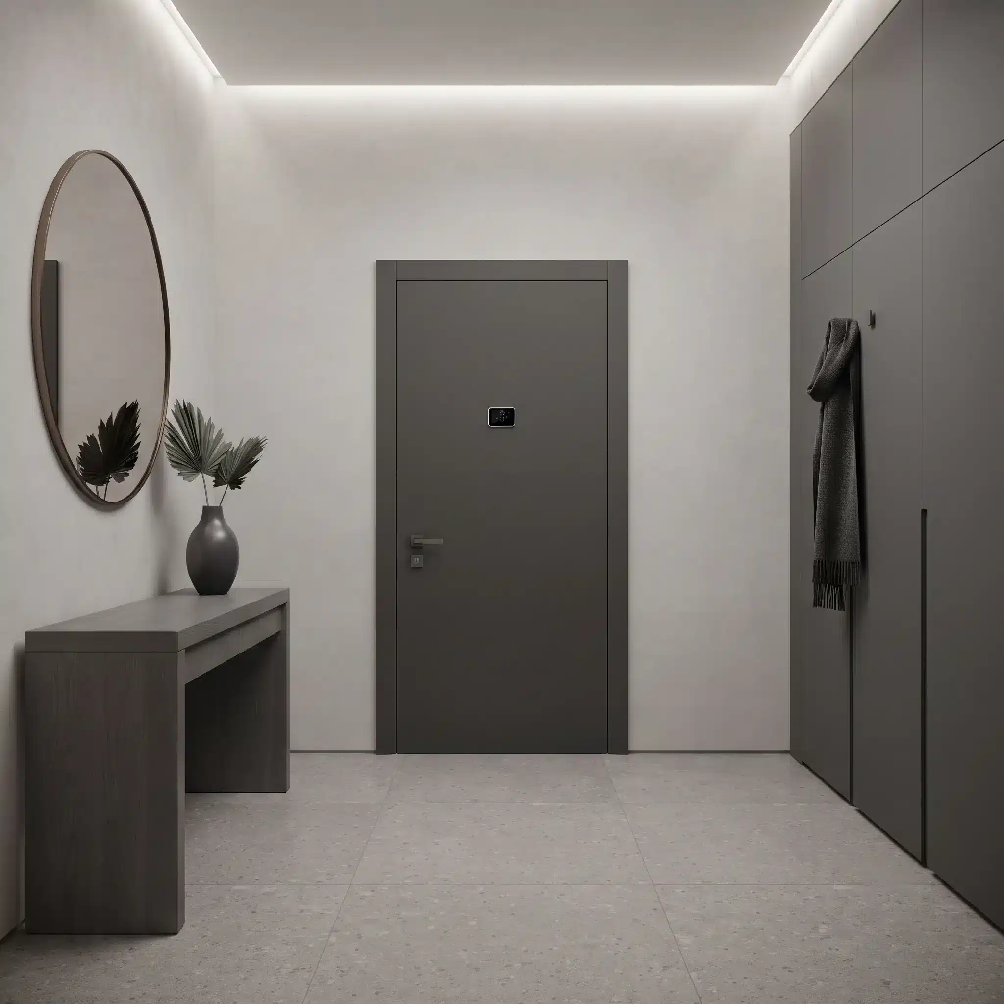 anthracite grey door in an elegant, understated style