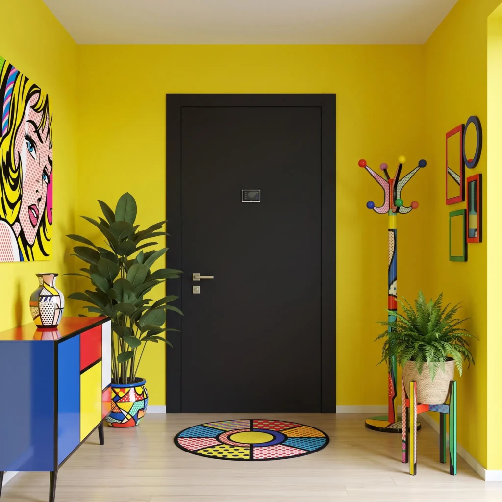 black armoured front door