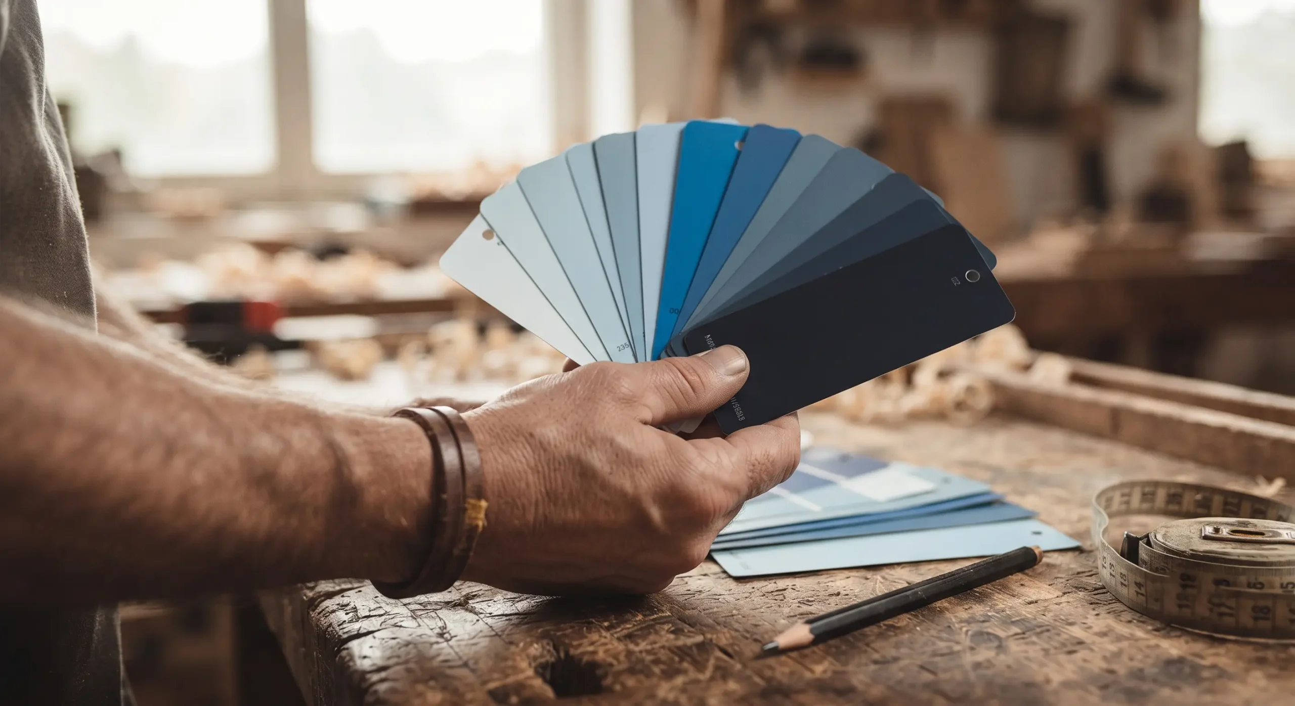 shades of blue for an armoured door